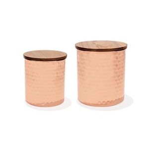 Uncommon James Set of 2 Copper Canisters